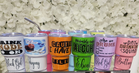 Shot Tumblers (customizable read description)